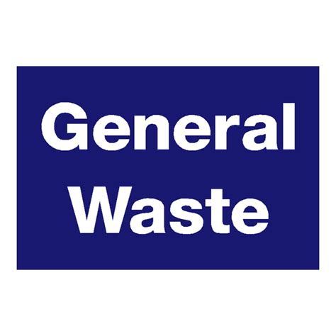 General Waste Sticker – Safety-Label.co.uk | Safety Signs, Safety ...