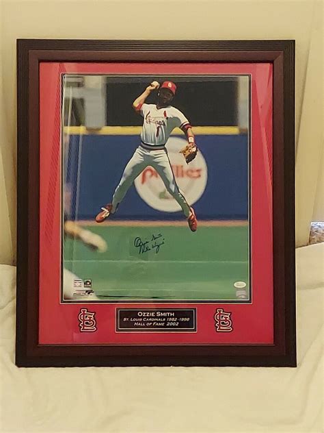 Ozzie Smith Signed Autographed St Louis Cardinals Embellished 16x20