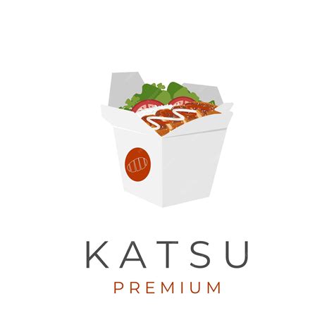 Premium Vector Rice Box Katsu Vector Illustration Logo