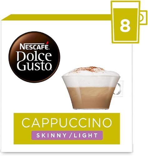 Nescafe Dolce Gusto Cappuccino Skinnyandunsweetenedlight Coffee Pods