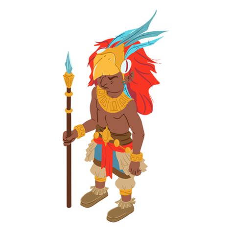 Aztec Man Warrior Isometric Png And Svg Design For T Shirts