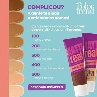 Avon Base Líquida Matte Real Avon Color Trend reboco efeito mate a