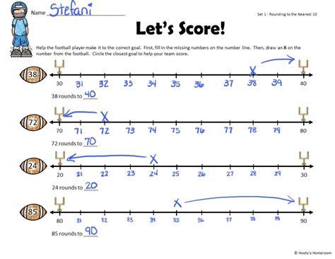 Vertical Number Line Rounding Worksheets Teach Starter Worksheets