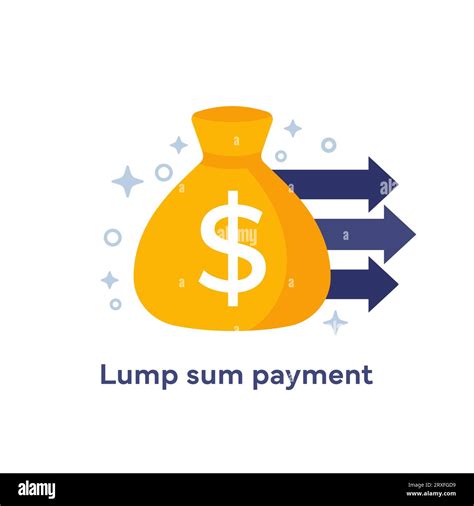 Lump Sum Payment Icon With A Money Bag Vector Stock Vector Image Art