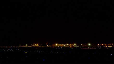 Airport Runway Night Stock Footage Video | Shutterstock