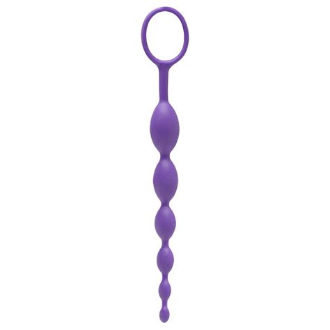 Plug Anal Massageador Sensation Longo Em Silicone 19 X 2 5cm Roxo