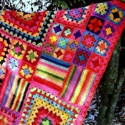 Granny Square Blanket Etsy