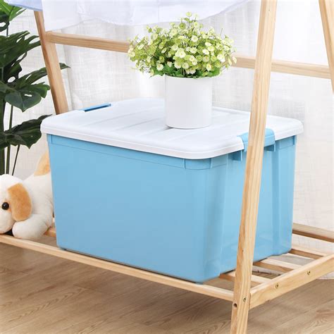 Купить Бокс для хранения вещей 百家好世大号塑料加厚带盖收纳箱大号衣服玩具整理箱储物箱三个装 в ...