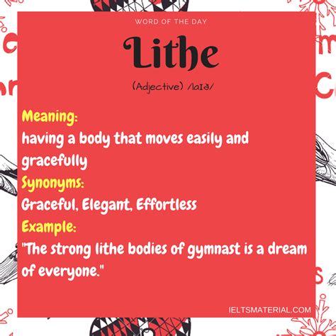 Lithe Word Of The Day For Ielts Speaking And Writing