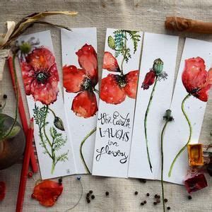 Spring Tulip Watercolor Bookmark Watercolor Bookmark Print Etsy