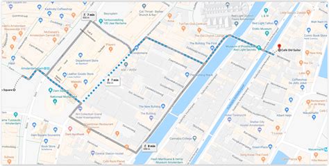 Red Light District To Dam Square Walking Map Amsterdam Coffeeshop Tours