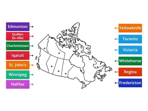 Les Capitales Du Canada Ses Provinces Et Ses Territoires Diagramme