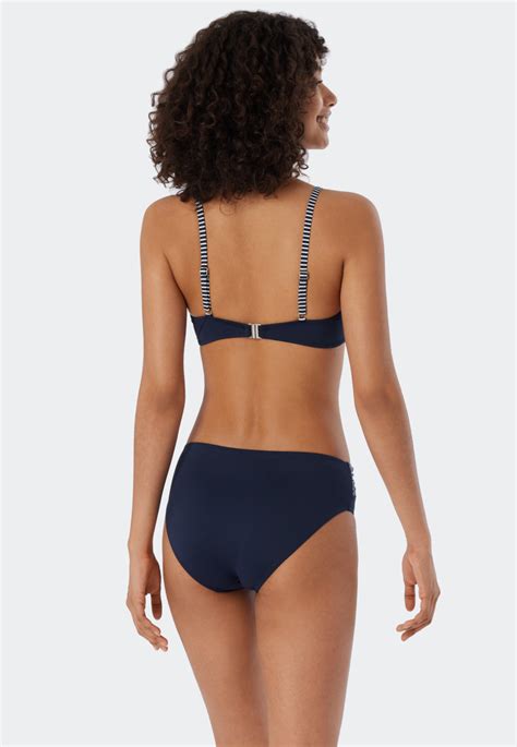 Bügel Bikini verstellbare Träger Midi Slip dunkelblau Ocean Dive