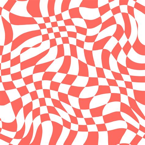 Red Warped Wavy Checkered Art Pattern 12598380 Vector Art At Vecteezy