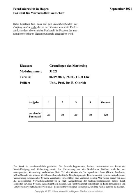 Sose Fernuniversitt In Hagen September Fakultt F R