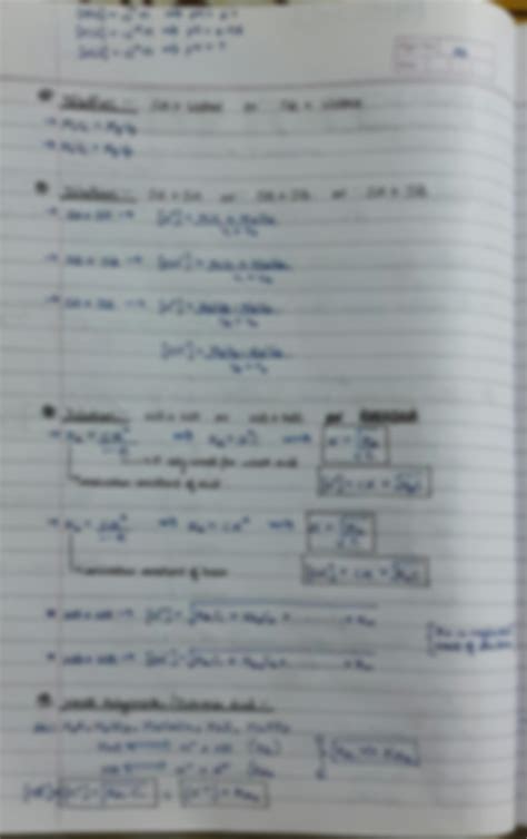 Solution Ionic Equilibrium Handwritten Notes Chemistry Class 11