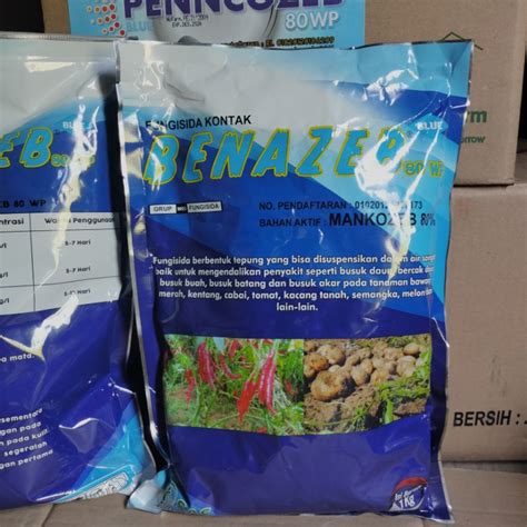 Jual Fungisida Benazeb Blue Biru 87 80 WP 1Kg Mancozeb Mankoseb Untuk