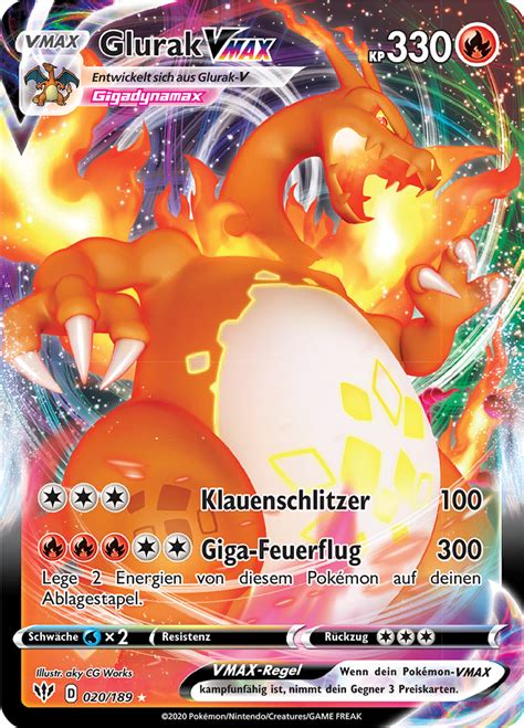 Glurak VMAX 020 189 Wert Bild Künstler Seltenheit Pokemonkarte de