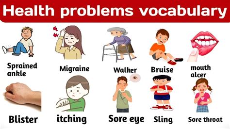 Health Problems Vocabularies English Vocabulary Common English