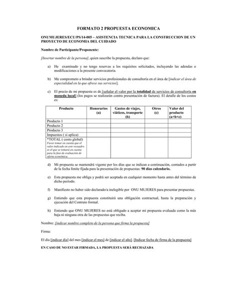 Convocatoria Asistencia Tecnica Economia Del Cuidado Pdf