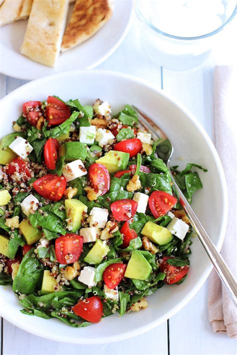 Quinoa Salad With Avocado Cherry Tomatoes And Feta Green Valley Kitchen