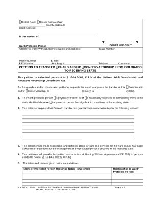 Conservatorship From Colorado To Receiving State Doc Template Pdffiller