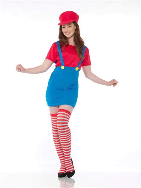 Mario Red Plumber Costume Dress- By Karnival