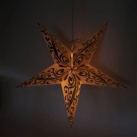 Hangende Kerstster Diameter 45 Cm Inclusief Verlichtingskabel Goud