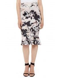 Jane Norman Floral Trumpet Hem Skirt Womens Skirt Fashion Wrap Maxi