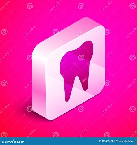 Isometric Tooth Human Implant Dental Concept Human Teeth Or Dentures 3d Illustration Isolated