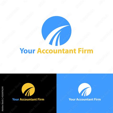 Financial Company Logo For Accountants And Tax Adviser Flat Logo