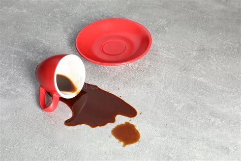 Coffee Spill Stain Accident White Background Stock Image - Image of ...