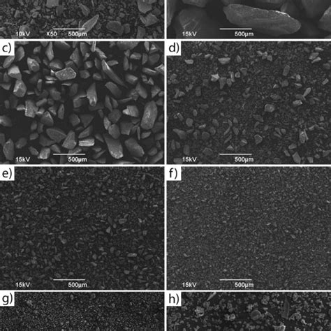 Sem Images Of Waste Glass With Different Particle Sizes A