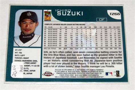 Topps Chrome Traded Ichiro Suzuki Rookie Rc Roy Hof Ebay