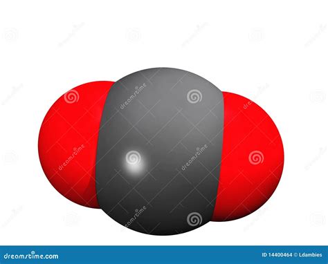 Carbon Dioxide Co2 Molecule Model And Chemical Formula Vector