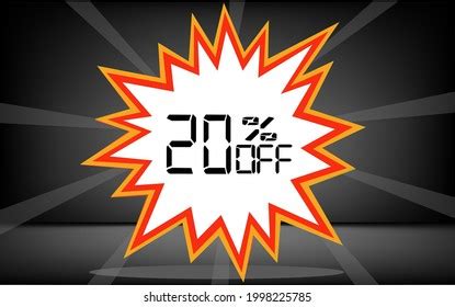 20 Percent Off Banner Discount Explosion Stock Vector (Royalty Free ...