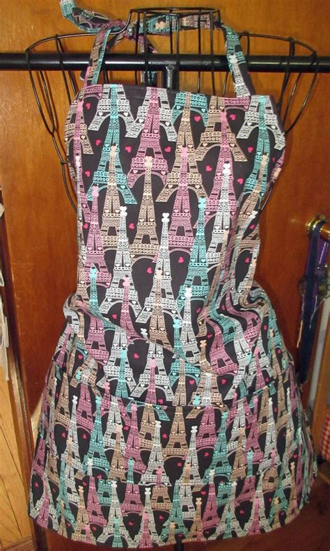 Eiffel Tower Apron Paris Apron Paris Aprons Size Medium 3 Etsy