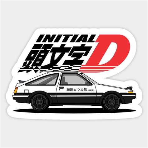 Fujiwara Tofu Shop Car (Light Ver) - Initial D - Sticker | TeePublic