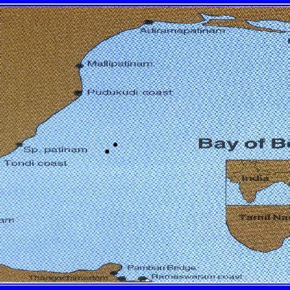 Map showing the study area along Palk Strait | Download Scientific Diagram