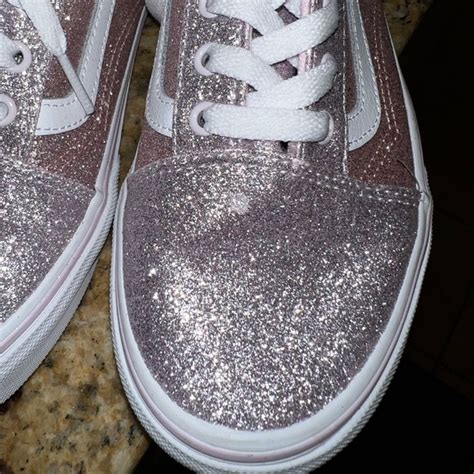 Vans Shoes New Vans Old Skool Skate Shoe Pink Glitter Poshmark