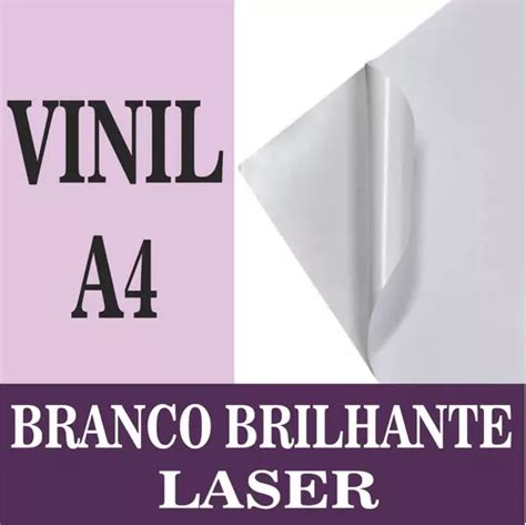 Rl 500fls Adesivos Vinil Branco Brilho Impressora Laser A4 Frete grátis