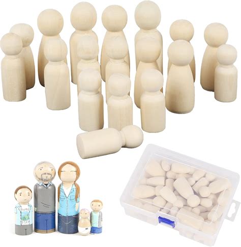 Ggisui St Ck Holzfiguren Zum Bemalen Diy Spielfiguren Holz Familie