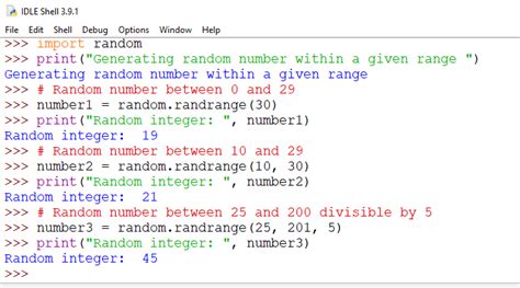 Python Random Randrange Javatpoint