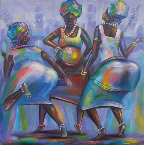 African Paintings Of People Dancing