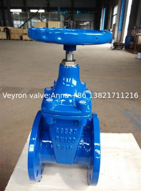 Din Pn10 Pn16 Ductile Cast Iron Ggg50 Hand Wheel Resilient Seated