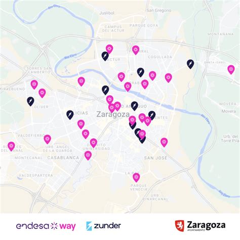 Zaragoza Tiene Operativos Solo De Los Puntos De Carga Para Coches