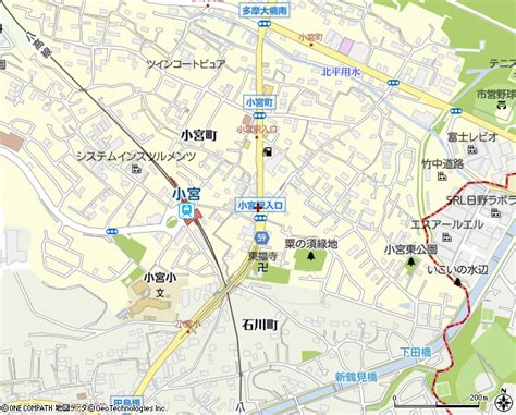 小宮駅入口（八王子市地点名）の住所・地図｜マピオン電話帳