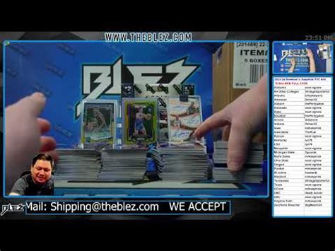 2023 24 Bowman U Sapphire 10 Box Full Case Break Basketball 14 Pick