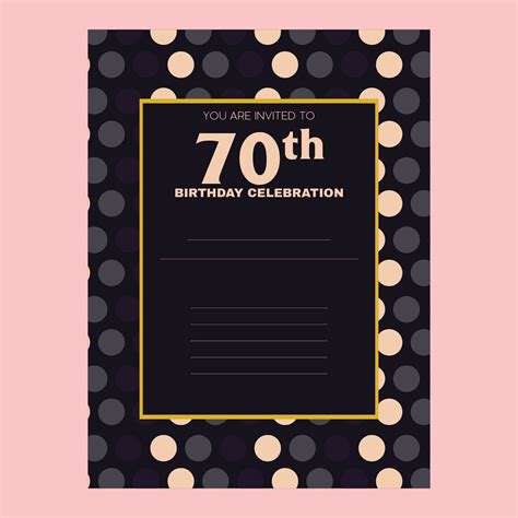 70th Birthday Invitations Free 10 Free Pdf Printables Printablee