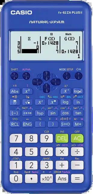 Casio FX 82 ZA Plus II Calculator Blue Network Computer Wireless